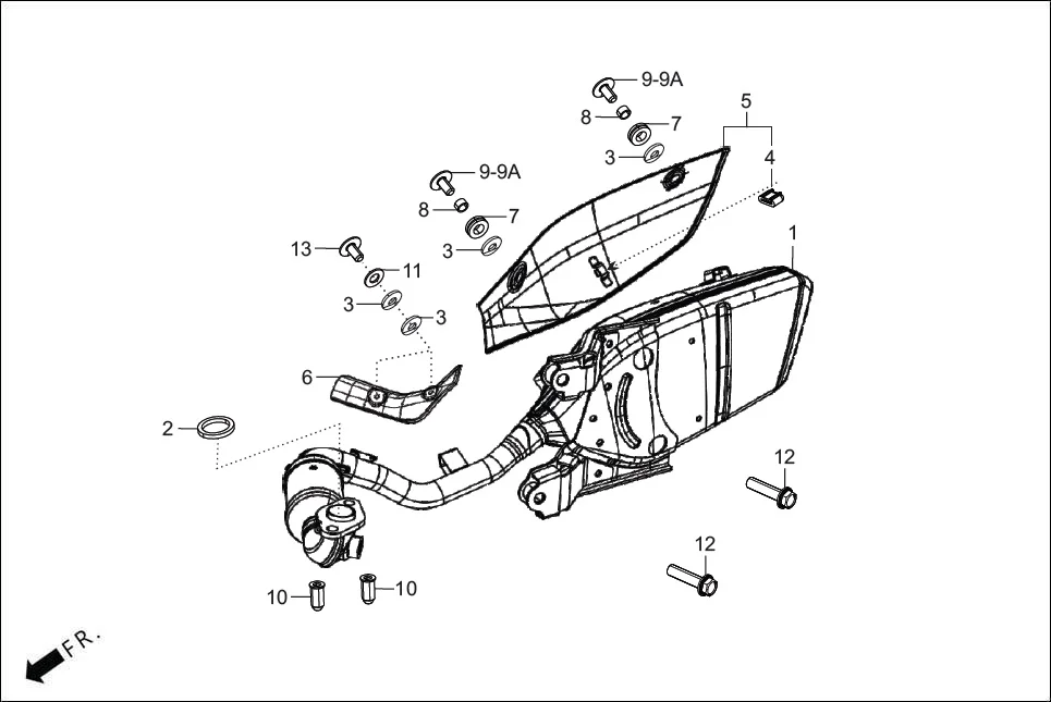 F-16 MUFFLER diagram showing 18293-KPK-900