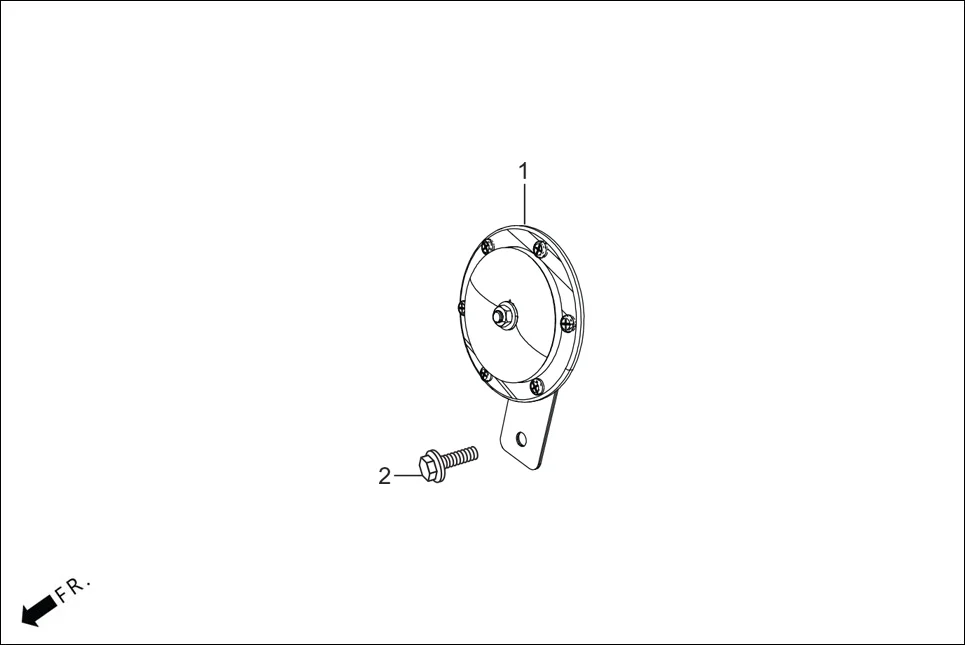 F-22B HORN assembly diagram for Hero DESTINI 125 BS6 OBD2(Apr., 2025)