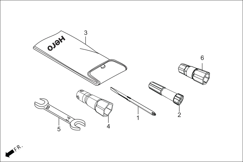 F-24 TOOLS assembly diagram for Hero DESTINI 125 BS6 OBD2(Apr., 2025)