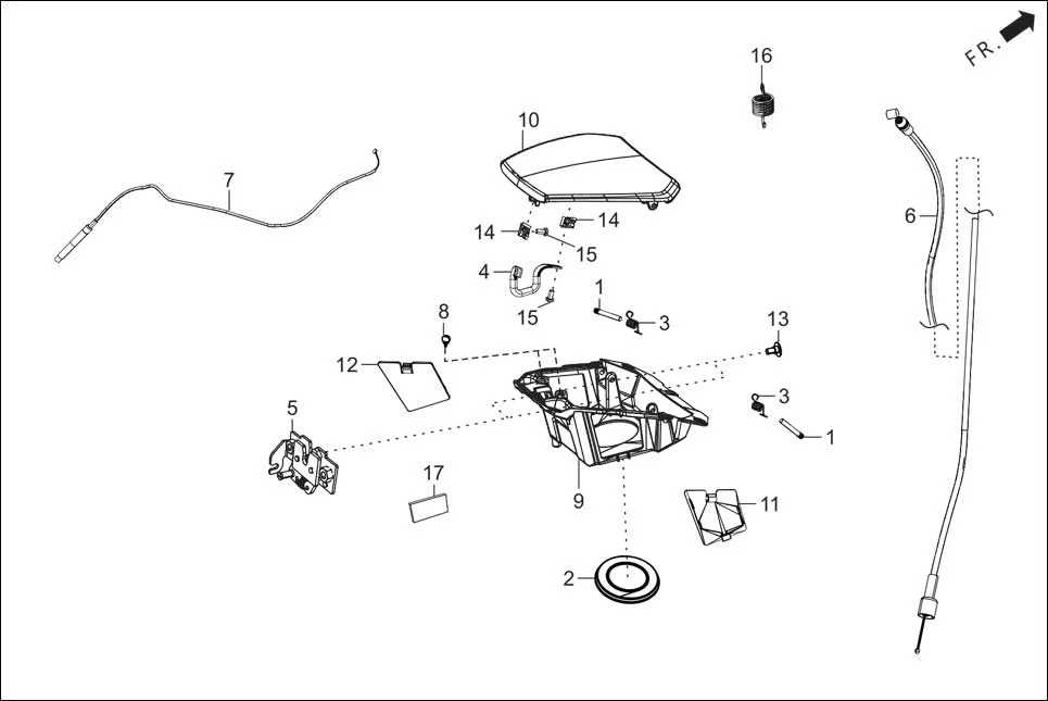 F-8B_ZX BODY COVER assembly diagram for Hero DESTINI 125 BS6 OBD2(Apr., 2025)