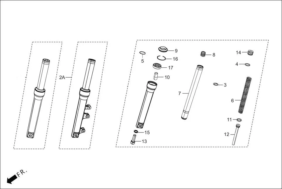 F-9A_ZX FRONT CUSHION assembly diagram for Hero DESTINI 125 BS6 OBD2(Apr., 2025)