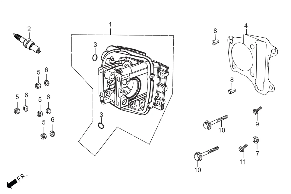 E-3 CYLN. &amp; CYLN HEAD (CYLINDER HEAD)