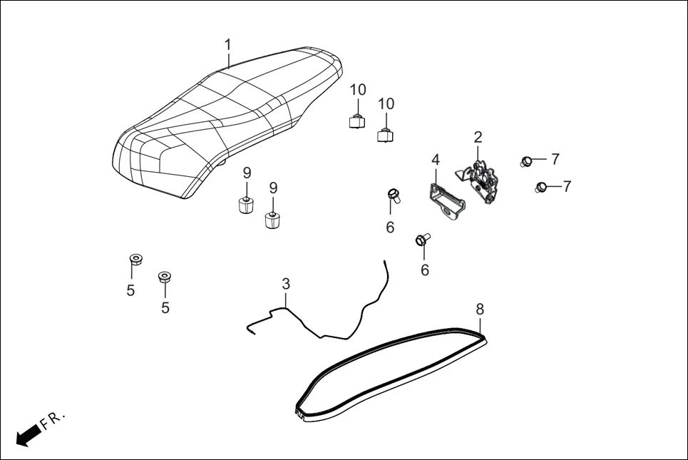 F-12-VX SEAT assembly diagram for Hero DESTINI 125 BS6 OBD2 PHB CBS (Sept.,2025)