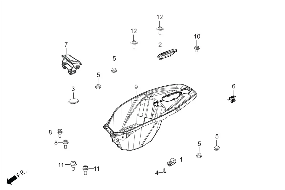 F-12A-ZX REAR TRUNK / REAR BAG diagram showing 77210-ABS-400