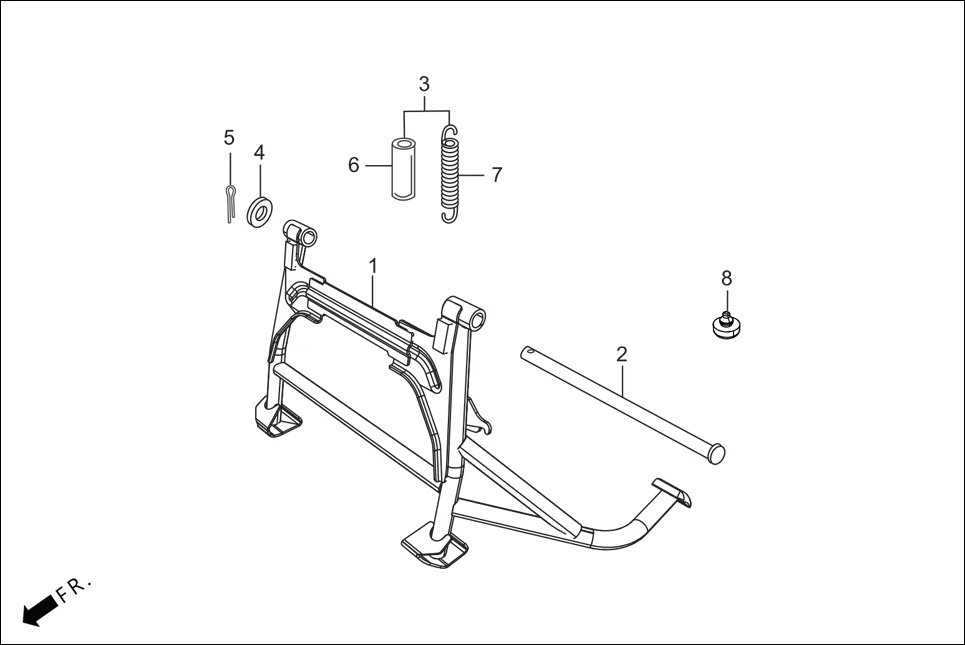 F-17A CHAIN CASE &amp; STAND assembly diagram for Hero DESTINI 125 BS6 OBD2 PHB CBS (Sept.,2025)