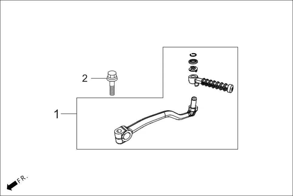 F-17 PEDAL / KICK STARTER assembly diagram for Hero DESTINI 125 BS6 OBD2 PHB CBS (Sept.,2025)