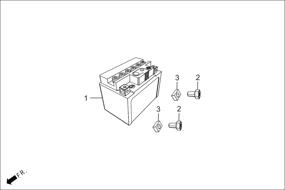 F-21 BATTERY ASSY. assembly diagram for Hero DESTINI 125 BS6 OBD2 PHB CBS (Sept.,2025)