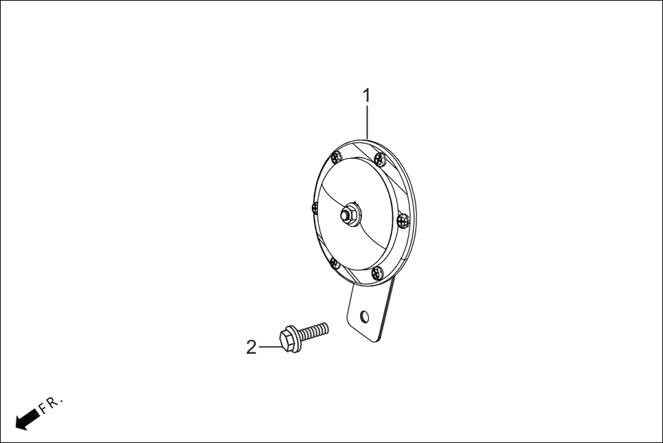 F-22B HORN assembly diagram for Hero DESTINI 125 BS6 OBD2 PHB CBS (Sept.,2025)