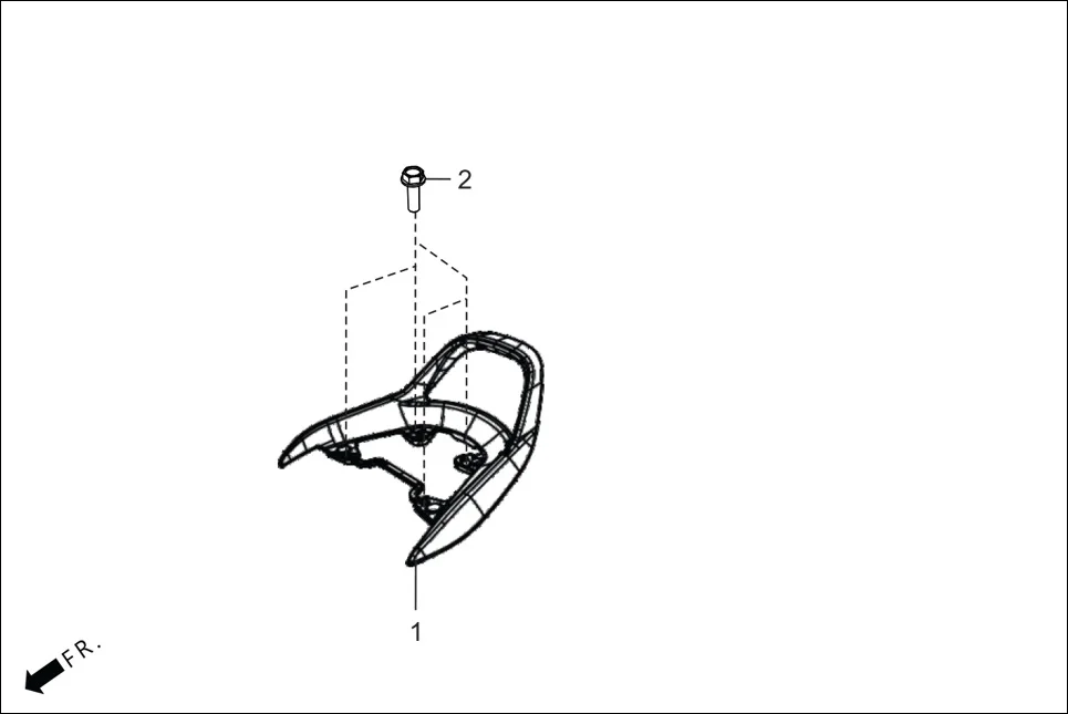 F-23A-VX REAR GRIP assembly diagram for Hero DESTINI 125 BS6 OBD2 PHB CBS (Sept.,2025)