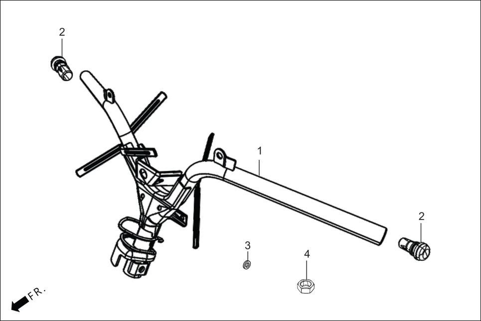 F-4-ZX/ZX+ HANDLE &amp; HNDL COVER diagram showing ABSRF2C002000G