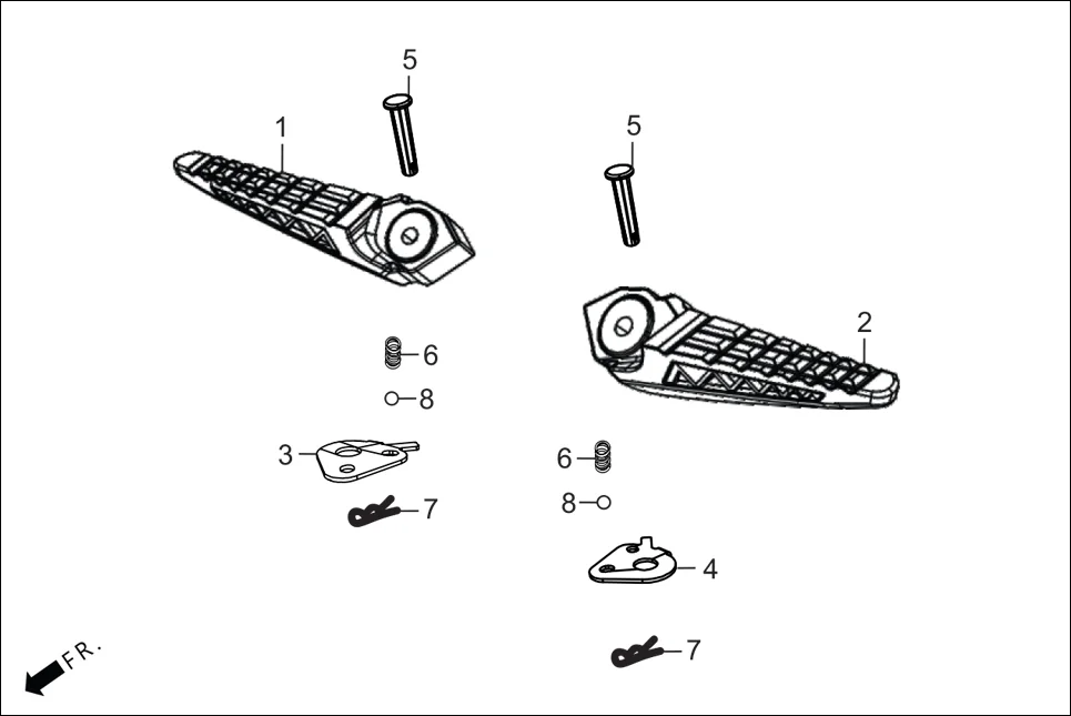 F-7A STEP PILLION diagram showing 28333-300-000