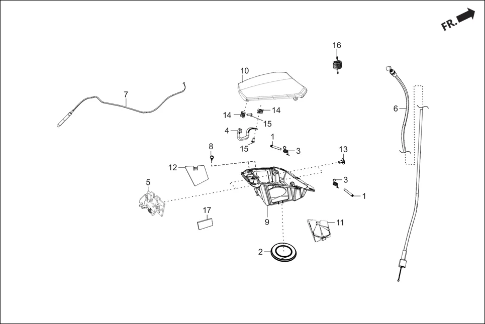 F-8B-VX BODY COVER assembly diagram for Hero DESTINI 125 BS6 OBD2 PHB CBS (Sept.,2025)
