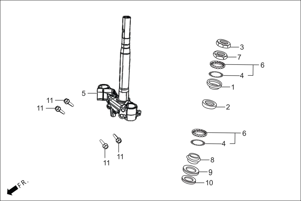 F-9 FRONT CUSHION (STRG. STEM) diagram showing 53212-AAW-D00
