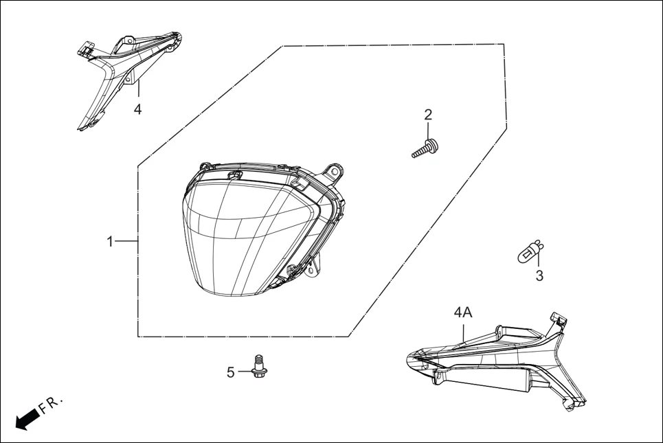 F-1 HEAD LIGHT diagram showing 33100-ABS-302
