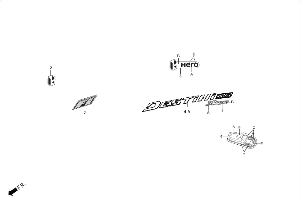 F-26 MARK/STRIPE diagram showing 86833-ABS-010