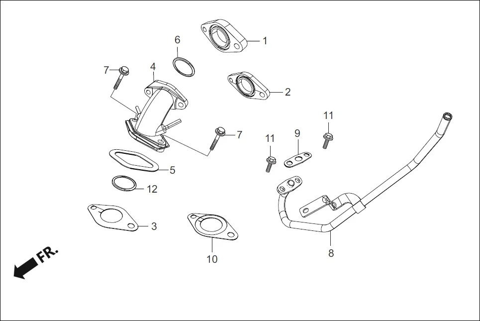 E-12A INLET PIPE / EXHAUST