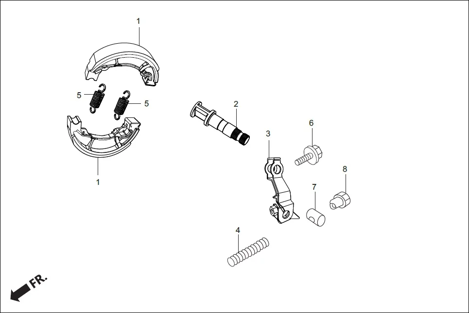 F-11B REAR BRAKE assembly diagram for Hero Destini 125 (Oct, 2018)