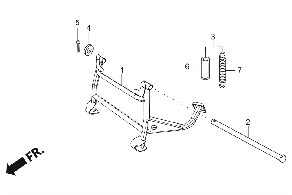 F-17A CHAIN CASE &amp; STAND assembly diagram for Hero Destini 125 (Oct, 2018)