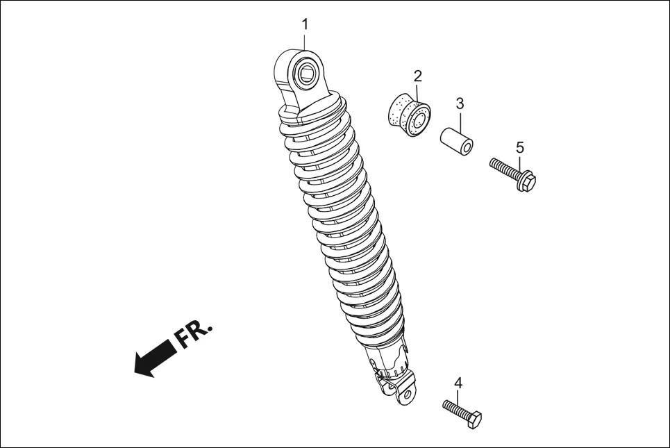 F-18 REAR CUSHION assembly diagram for Hero Destini 125 (Oct, 2018)