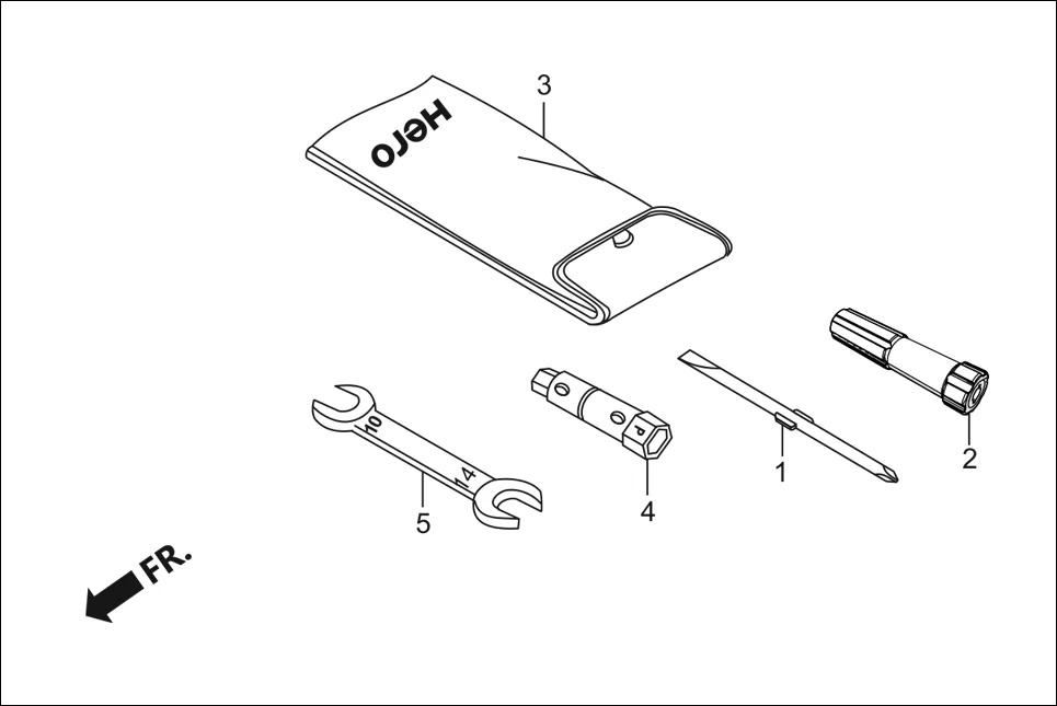 F-24 TOOLS assembly diagram for Hero Destini 125 (Oct, 2018)