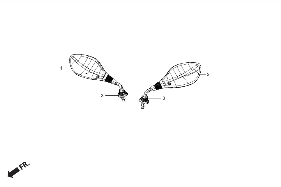 F-3C-LX MIRROR ASSY. (LX) assembly diagram for Hero Destini 125 (Oct, 2018)