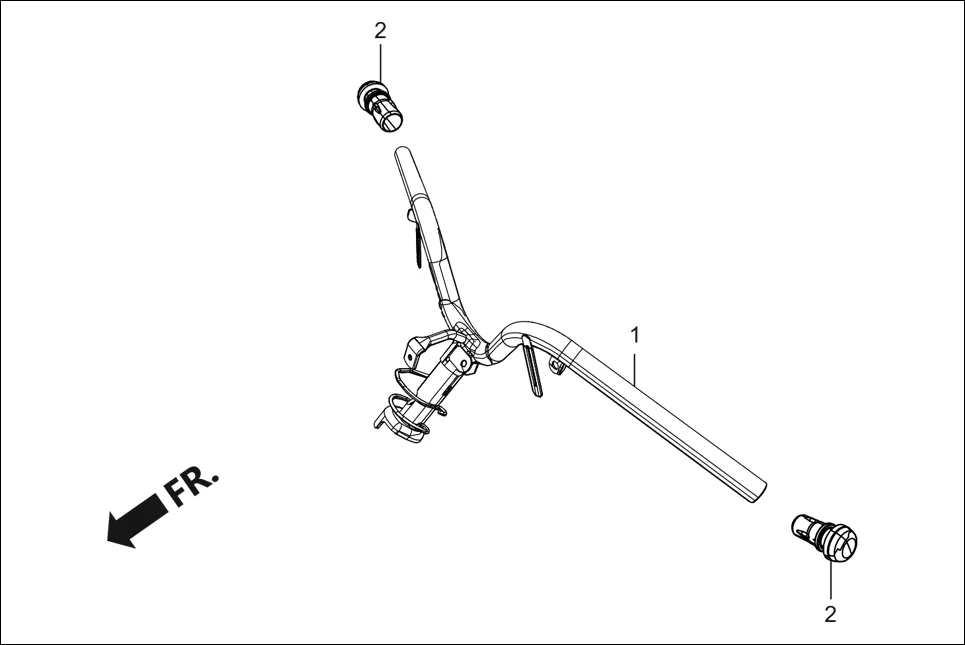 F-3 HNDL.&amp; HNDL.COVER assembly diagram for Hero Destini 125 (Oct, 2018)