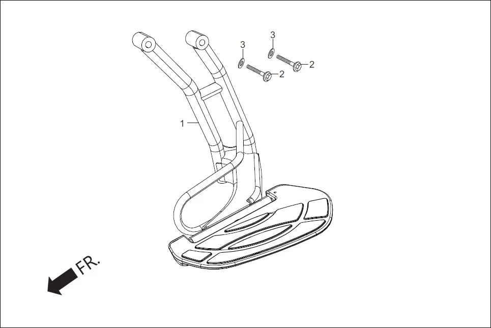 FOP-1 SARI STEP SET (OPTIONAL) assembly diagram for Hero Destini 125 (Oct, 2018)