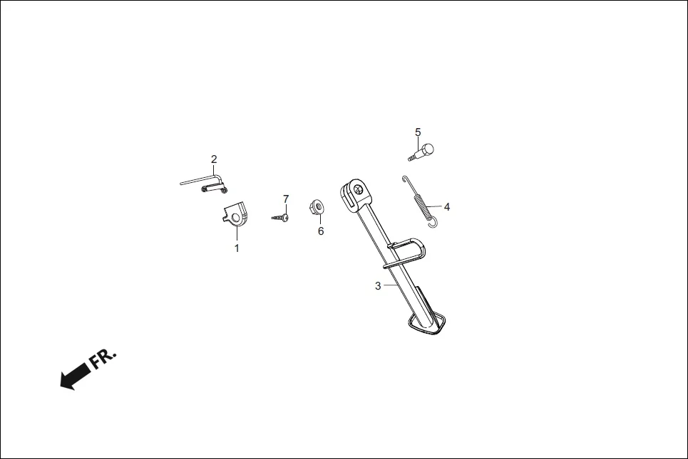 FOP-4 SIDE STAND/COVER ASSY. SEAT (OPTIONAL) assembly diagram for Hero Destini 125 (Oct, 2018)