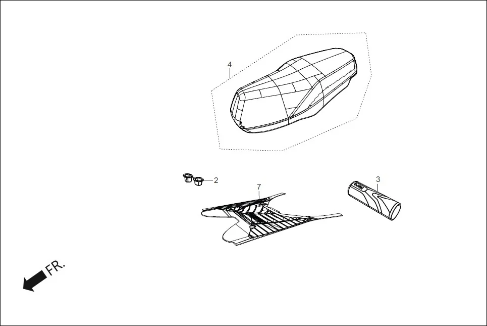 FOP-5-VX (OPTIONAL) assembly diagram for Hero Destini 125 (Oct, 2018)