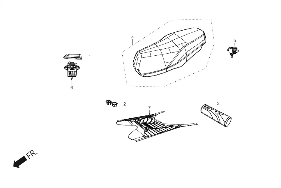 FOP-5-LX (OPTIONAL) diagram showing NOT SERVICEABLE