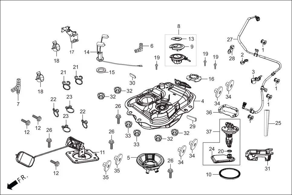 F-13 FUEL TANK diagram showing 45156-AAL-900