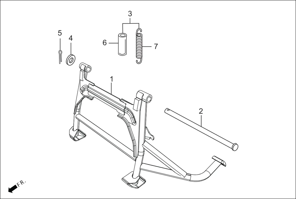 F-17A CHAIN CASE &amp; STAND assembly diagram for Hero Destini BSVI Prime(Jun,2023)