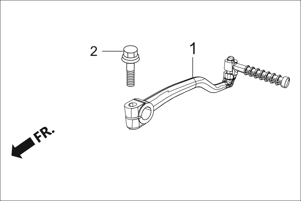 F-17 PEDAL / KICK STARTER assembly diagram for Hero Destini BSVI Prime(Jun,2023)