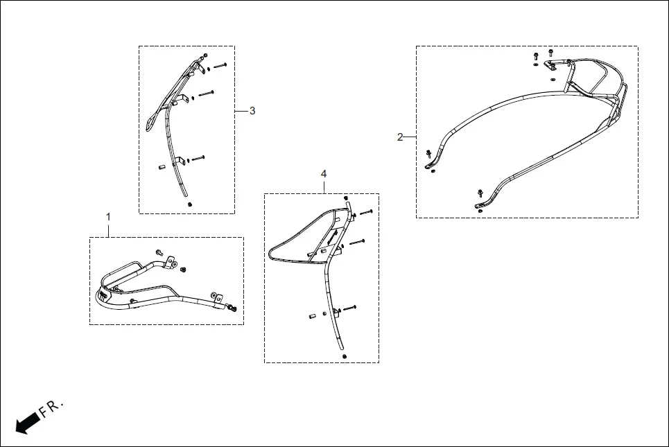 FOP-6 BEADING ASSY. FR./RR./LEFT &amp; RIGHT(OPTIONAL) assembly diagram for Hero Destini BSVI Prime(Jun,2023)