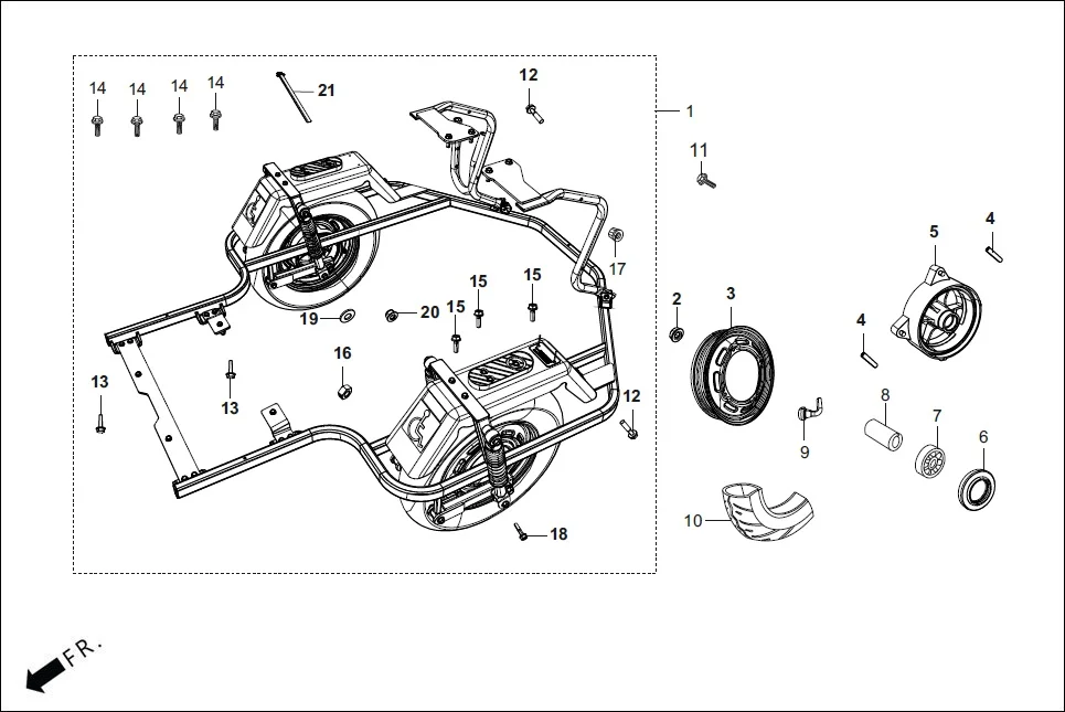 FOP-7 RETROFITMENT KIT ASSEMBLY(OPTIONAL) assembly diagram for Hero Destini BSVI Prime(Jun,2023)