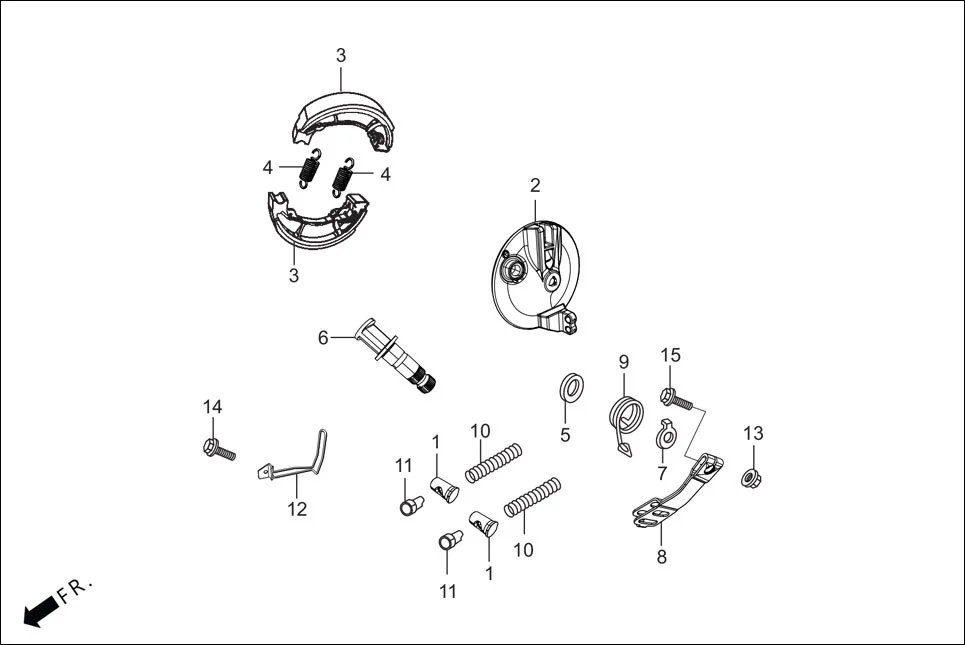 F-10B FRONT BRAKE diagram showing 45141-AAW-000