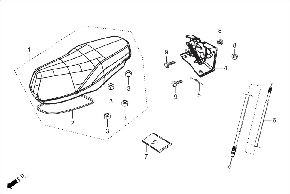F-12 SEAT assembly diagram for Hero DESTINI PRIME OBD PHA B(May, 2025)