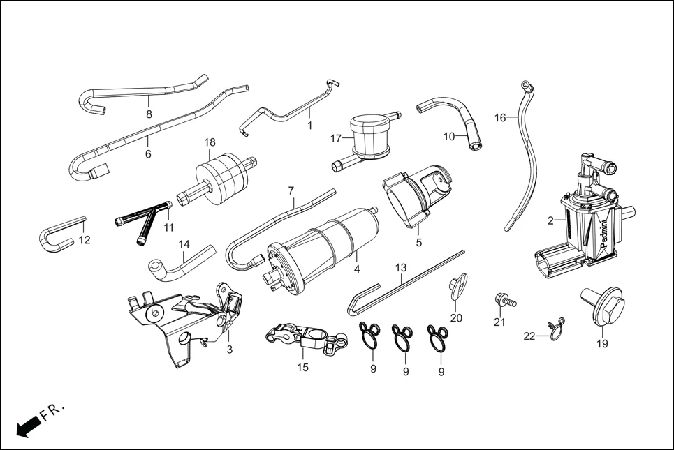 F-13B CANISTER ASSY. assembly diagram for Hero DESTINI PRIME OBD PHA B(May, 2025)