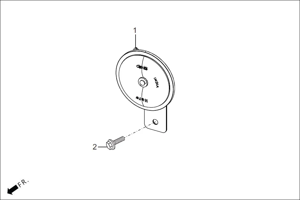 F-22A HORN assembly diagram for Hero DESTINI PRIME OBD PHA B(May, 2025)