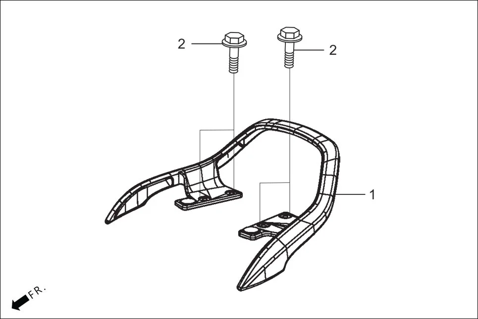 F-23A REAR GRIP assembly diagram for Hero DESTINI PRIME OBD PHA B(May, 2025)