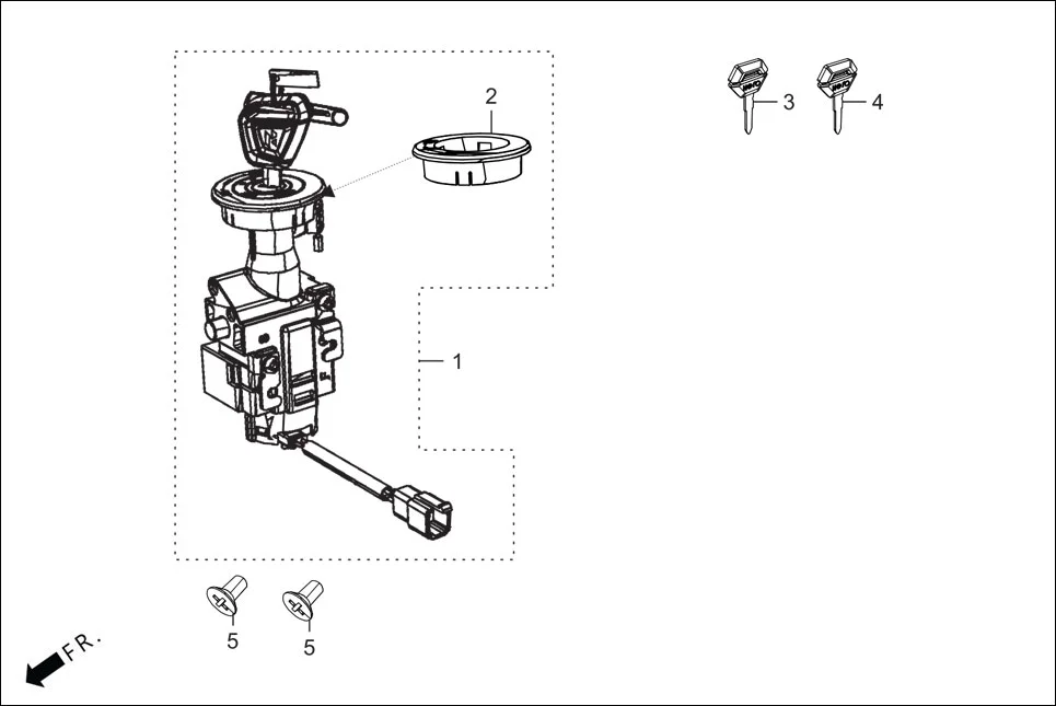 F-4 SWITCH &amp; RELAY assembly diagram for Hero DESTINI PRIME OBD PHA B(May, 2025)