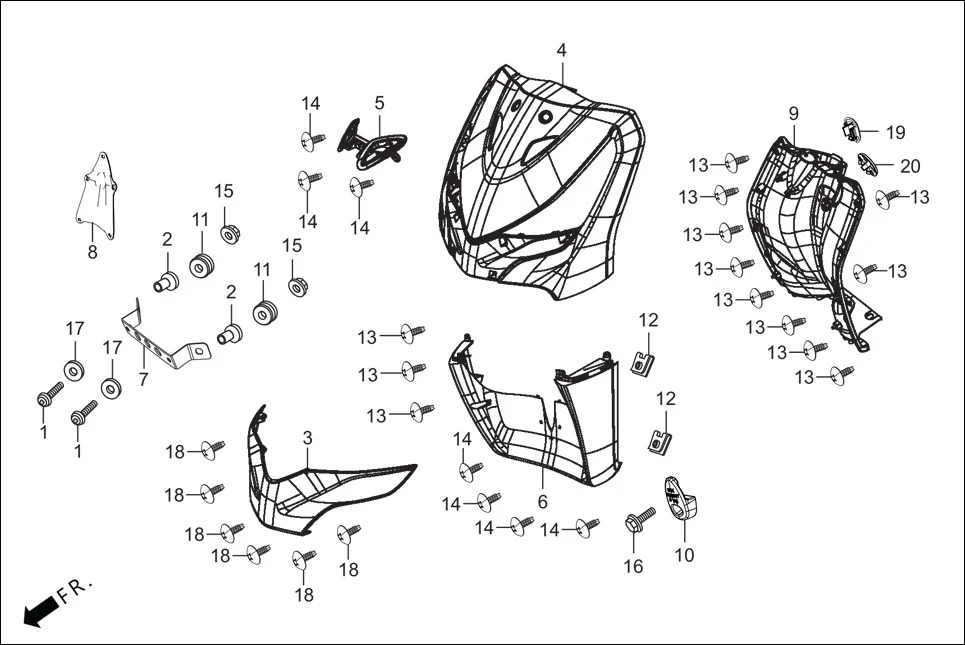 F-6 FRONT COVER (FR. &amp; INNER COVER) diagram showing 81139-AAW-000