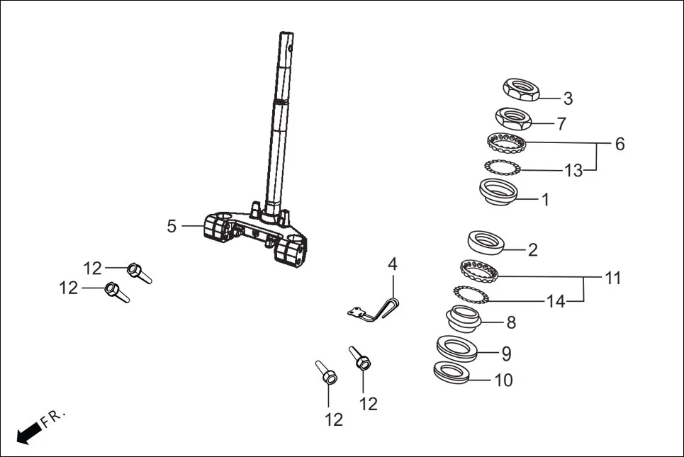 F-9 FRONT CUSHION (STRG. STEM) diagram showing 50301-KEM-900