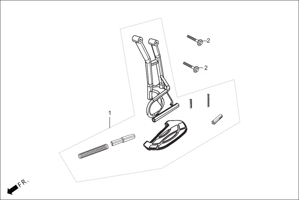 FOP-1 SARI STEP SET (OPTIONAL) assembly diagram for Hero DESTINI PRIME OBD PHA B(May, 2025)
