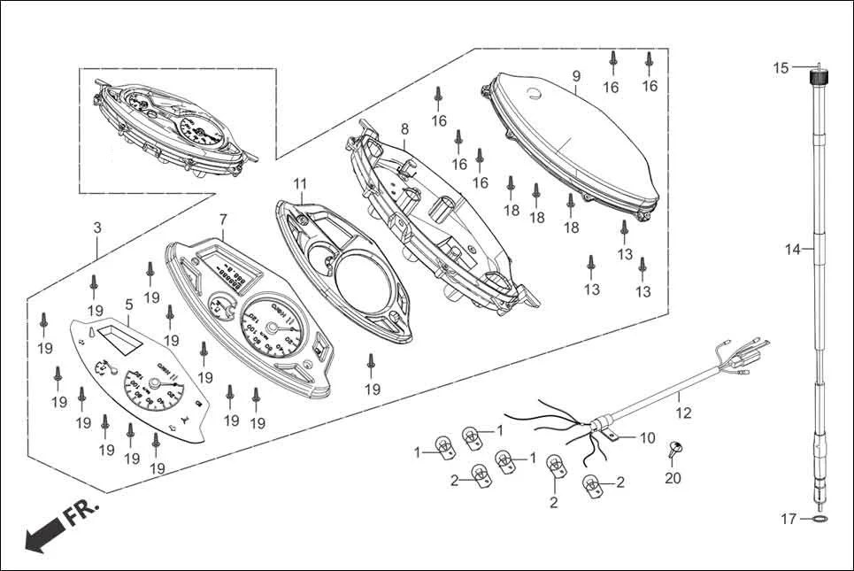 F-2-VX METER diagram showing 44831-KTP-900