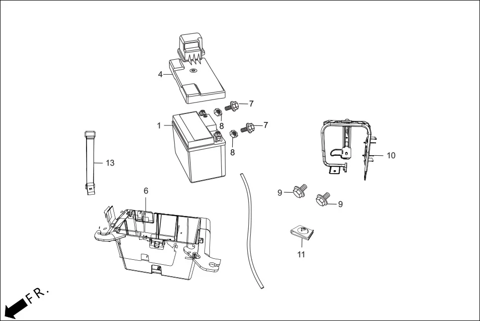 F-21-VX BATTERY assembly diagram for Hero Duet (Sep, 2015)