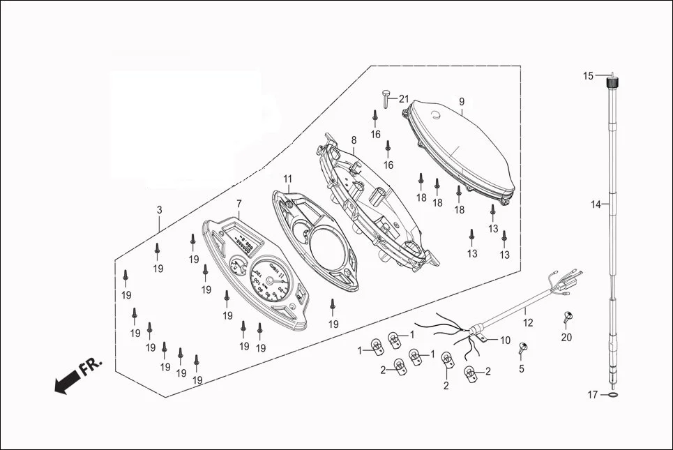 F-2-VX METER diagram showing 44831-KTP-900