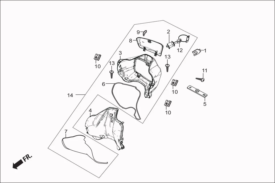 FOP-2 FR. INNER BOX (OPTIONAL) diagram showing 93903-25880