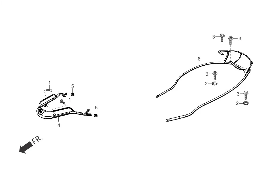 FOP-6A BEADING ASSY. FR./RR.(OPTIONAL) diagram showing 95701-08025-00