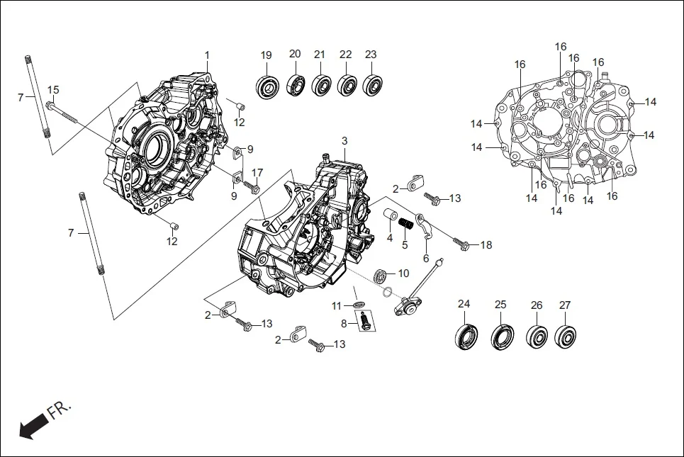 E-3B CRANK CASE &amp; COVER (CRANK CASE)